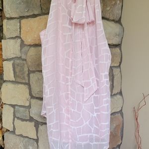 WHBM SZ 12.  Dusty pink tunic, halter top